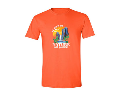 brand:Generic|color:Orange|Be Kind To Nature And Yourself Graphic T-Shirt