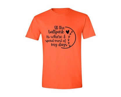 brand:Generic|color:Orange|Baseball Mom Softball Mom 2 Graphic T-Shirt