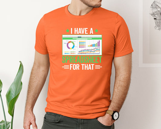 Spreadsheet Accountant Analyst Excel Dvg Graphic T-Shirt
