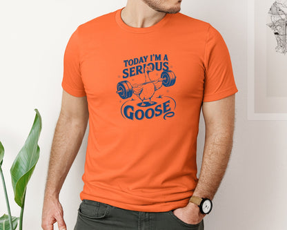 brand:Bella Canvas|color:Orange|Today Im A Serious Goose Bird T Shirt 2 Graphic T-Shirt
