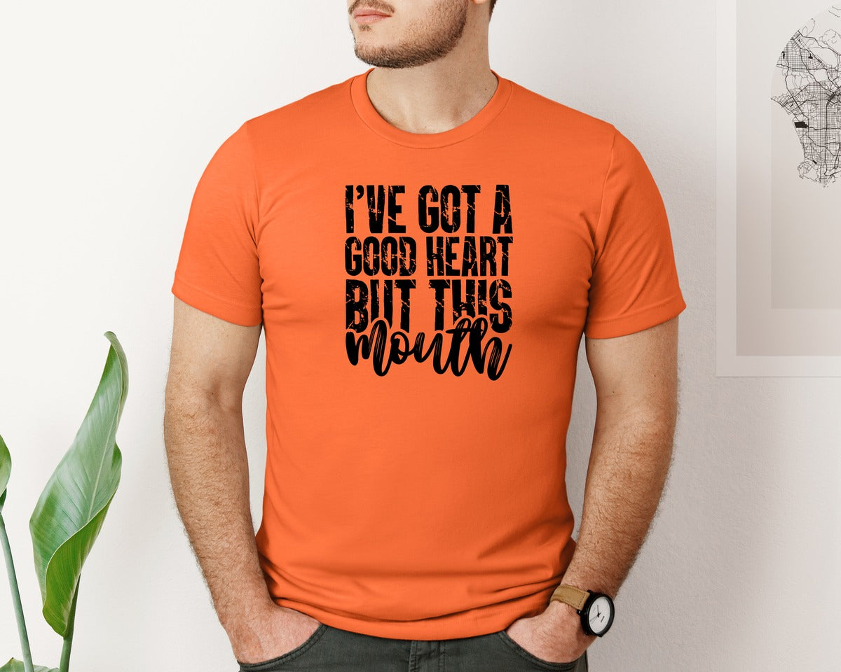 brand:Bella Canvas|color:Orange|Sarcastic Quotes Funny Graphic T-Shirt