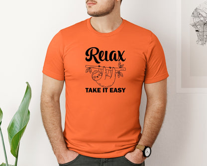 brand:Bella Canvas|color:Orange|Relax Take It Easy T Shirt Graphic T-Shirt