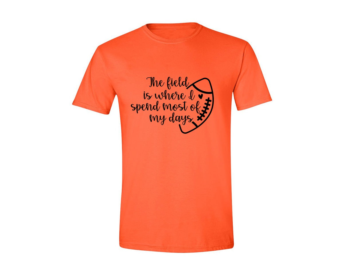 brand:Generic|color:Orange|Football Mom 103 Graphic T-Shirt