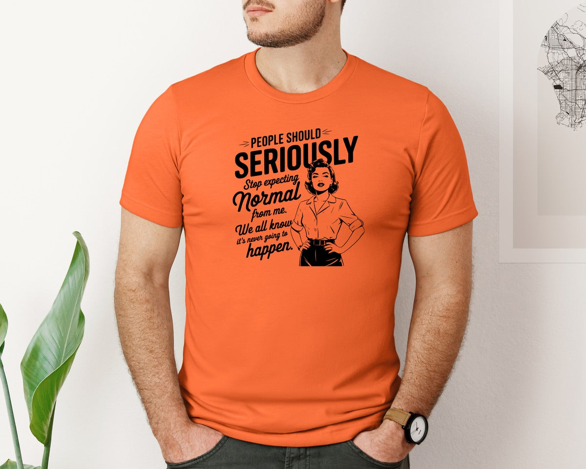 brand:Bella Canvas|color:Orange|Vintage Funny Trendy Woman Shirt Design Graphic T-Shirt