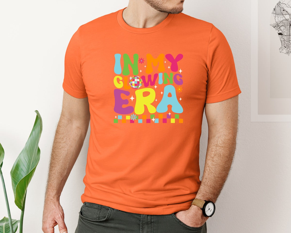 brand:Bella Canvas|color:Orange|In My Glowing Era Self Love Graphic T-Shirt
