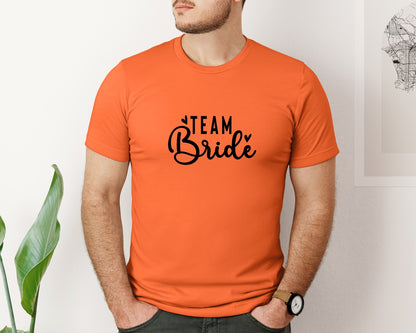 brand:Bella Canvas|color:Orange|Team Bride Bride Graphic T-Shirt