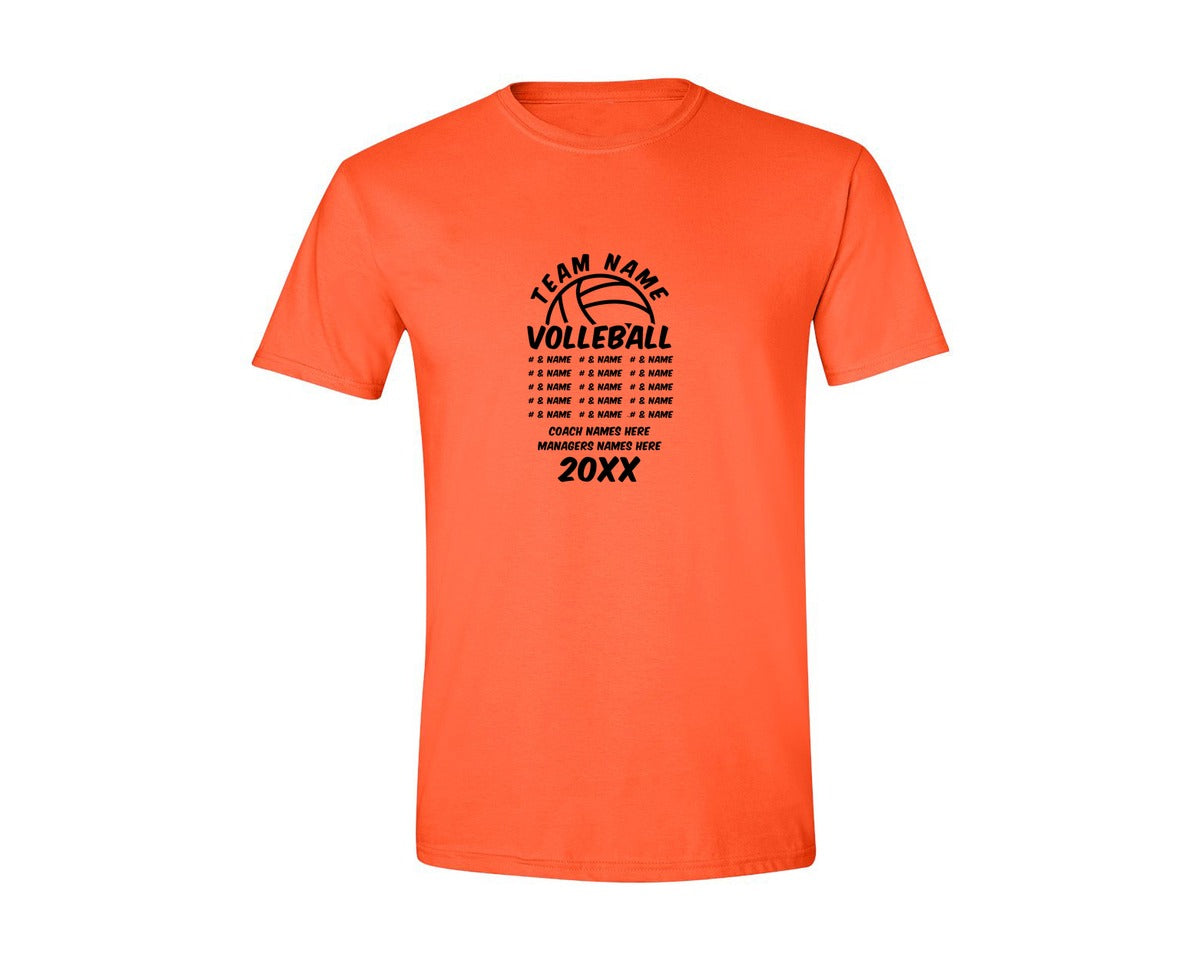 brand:Generic|color:Orange|Volleyball Team Volleyball Team Graphic T-Shirt