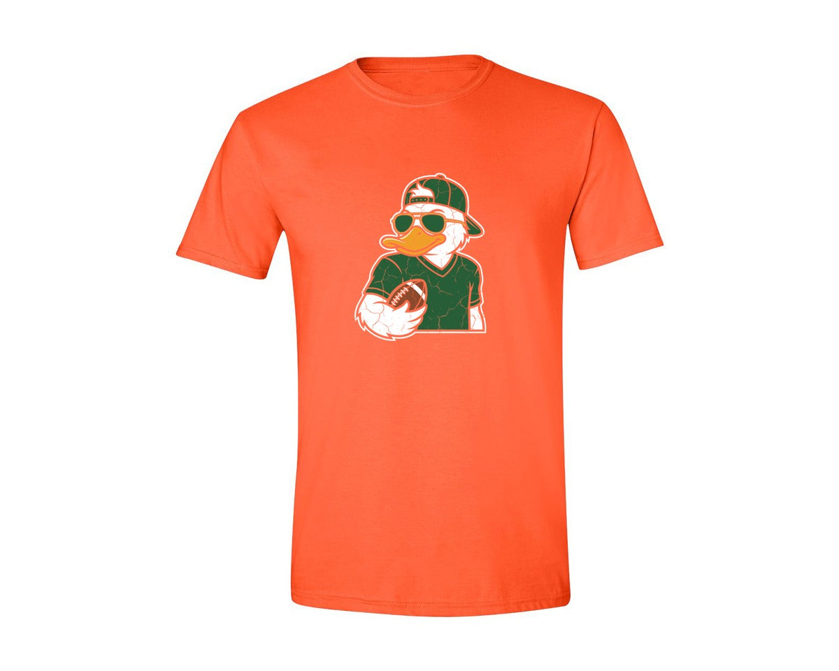 brand:Generic|color:Orange|Green Duck American Football Sunglasses Graphic T-Shirt