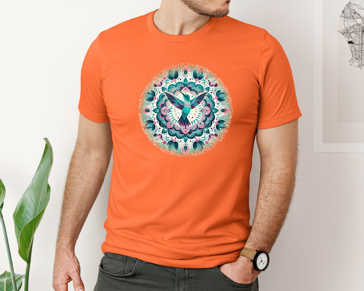 brand:Bella Canvas|color:Orange|Animal Mandala Round Tshirt 7 Graphic T-Shirt