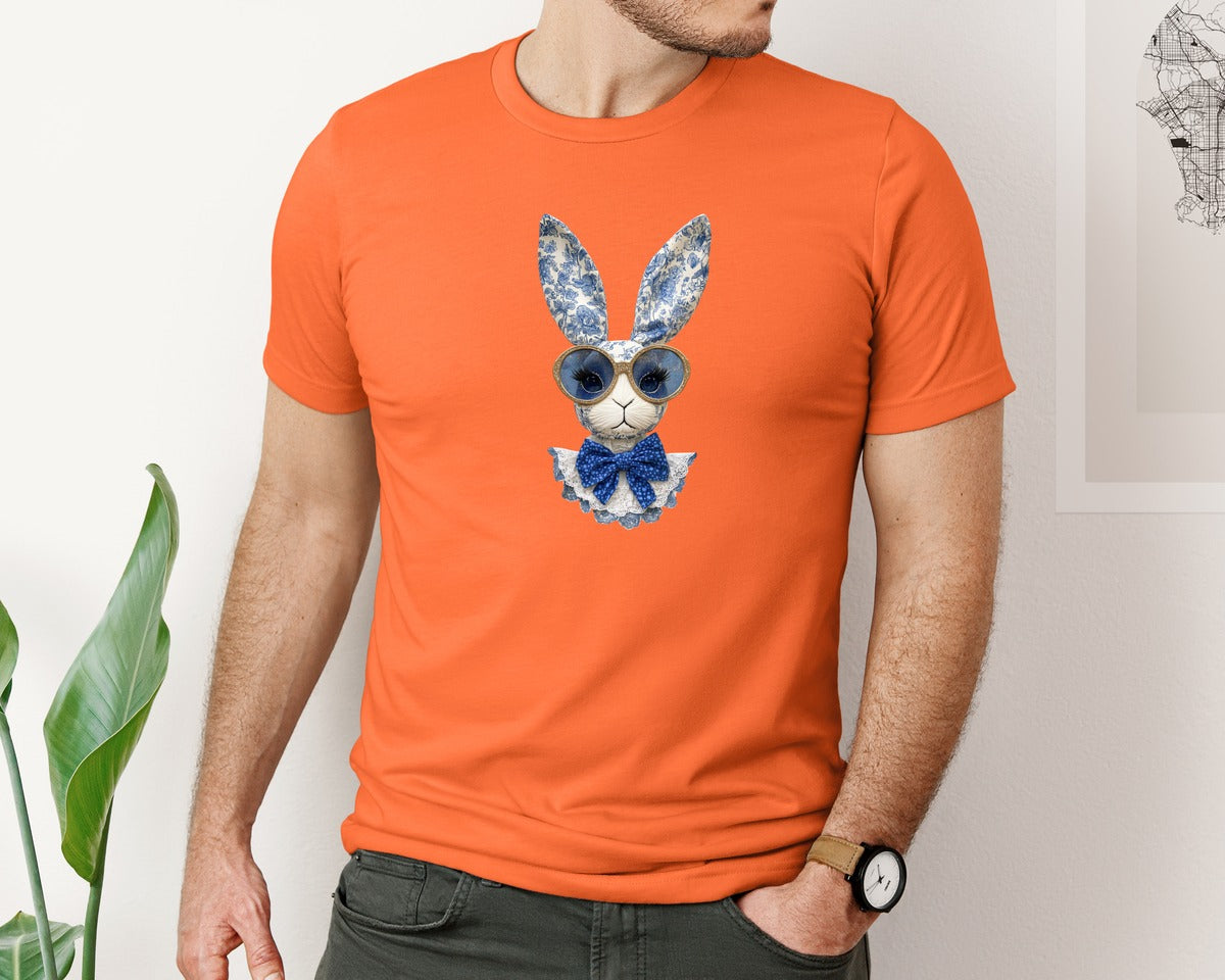 brand:Bella Canvas|color:Orange|Cute Bunny T Shirt Bunny 2 Graphic T-Shirt