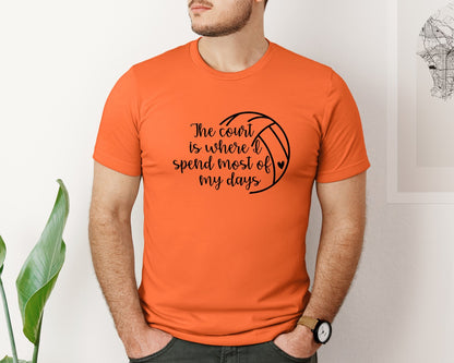 brand:Bella Canvas|color:Orange|Volleyball Mom 24 Graphic T-Shirt
