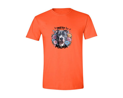 brand:Generic|color:Orange|Pitty Mama Cute Pitbull Dog 2 Graphic T-Shirt