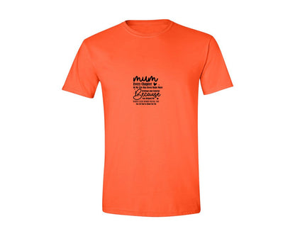 brand:Generic|color:Orange|Mothers Day Design Mum Design 2 Graphic T-Shirt
