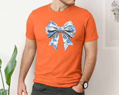 brand:Bella Canvas|color:Orange|Bow Bow T Shirt Design Graphic T-Shirt