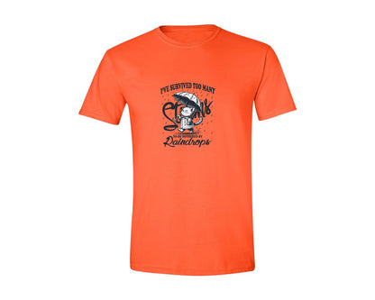 brand:Generic|color:Orange|Ive Survived Too Many Storms Cat Shirt Graphic T-Shirt