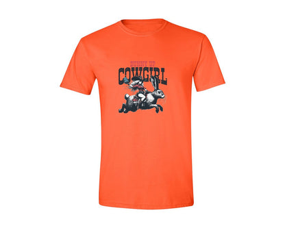 brand:Generic|color:Orange|Bunny Up Cowgirl Easter Egg Shirt Graphic T-Shirt
