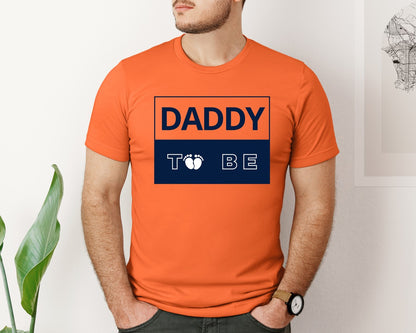 brand:Bella Canvas|color:Orange|Daddy To Be Pregnancy Announcement 2 Graphic T-Shirt