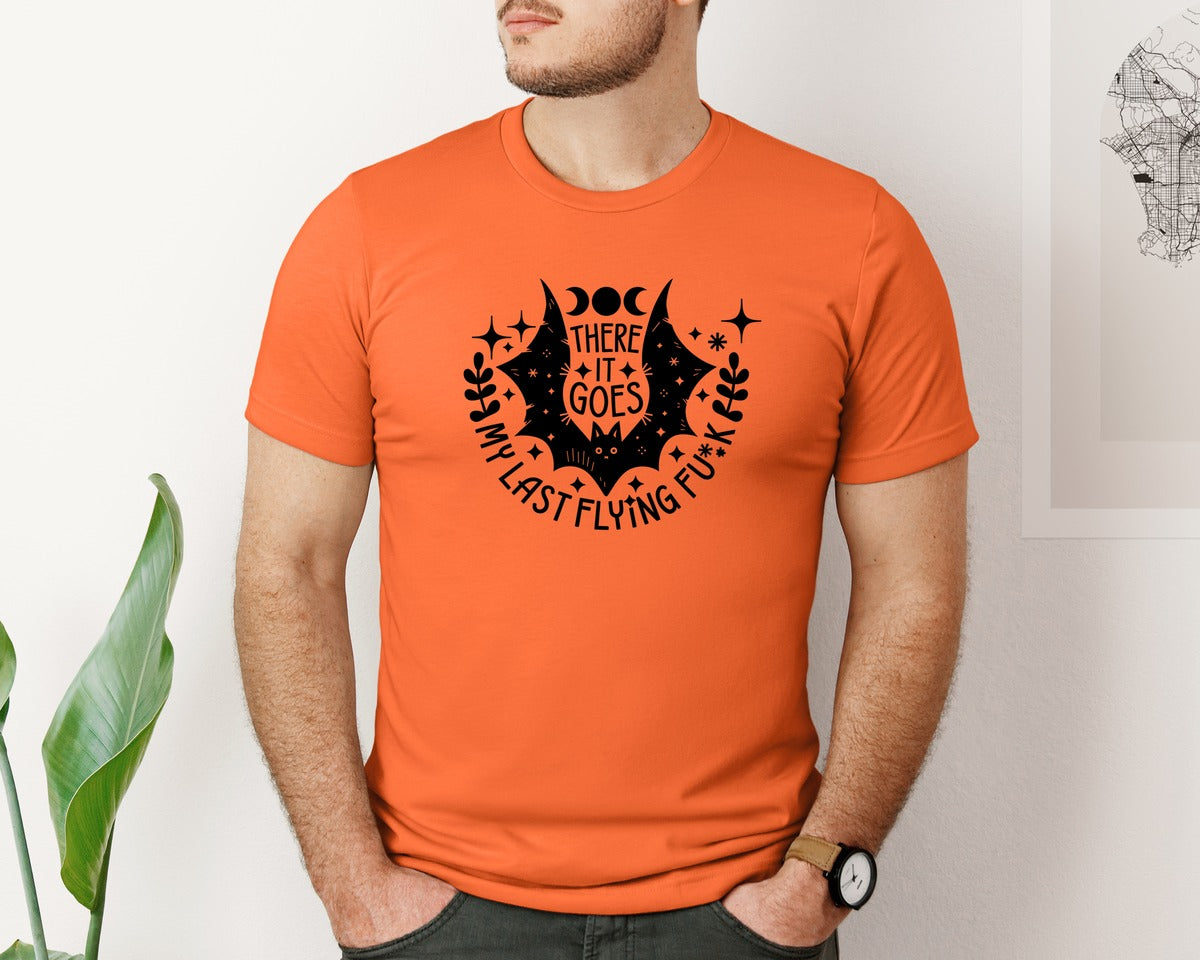 brand:Bella Canvas|color:Orange|There It Goes My Last Flying Fck 2 Graphic T-Shirt