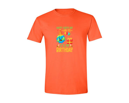 brand:Generic|color:Orange|Happy Earth Day Birth Day T Shirt Graphic T-Shirt