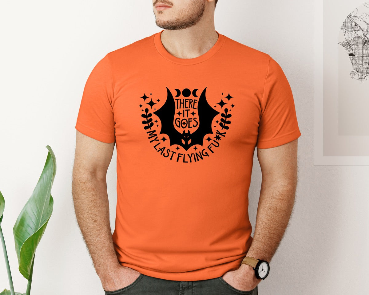 brand:Bella Canvas|color:Orange|There It Goes My Last Flying Fck 3 Graphic T-Shirt