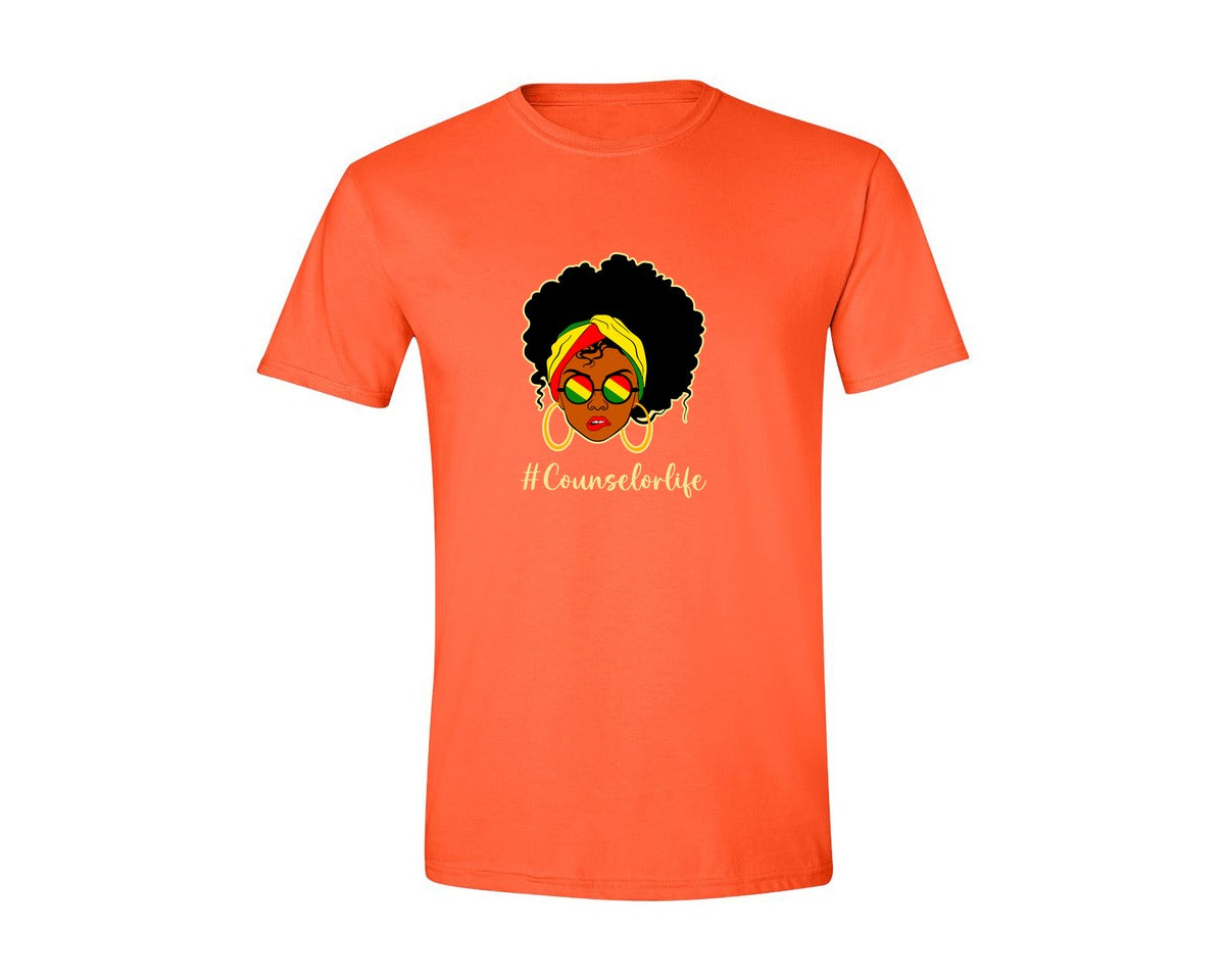 brand:Generic|color:Orange|Counselor Life Career T Shirt Graphic T-Shirt