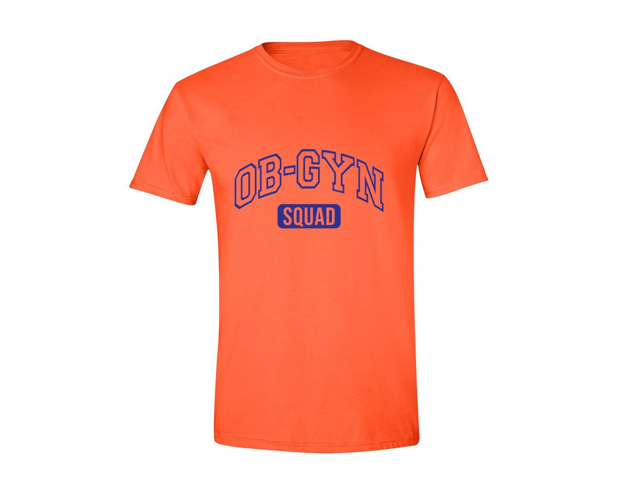 brand:Generic|color:Orange|Ob Gyn Onc Squad At Your Cervix Graphic T-Shirt