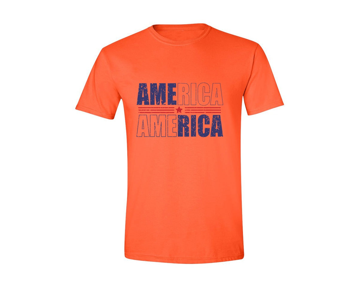 brand:Generic|color:Orange|America Patriotic Graphic T-Shirt
