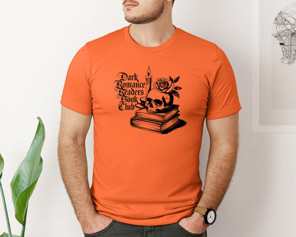 brand:Bella Canvas|color:Orange|Dark Romance Readers Book Club T Shi Graphic T-Shirt