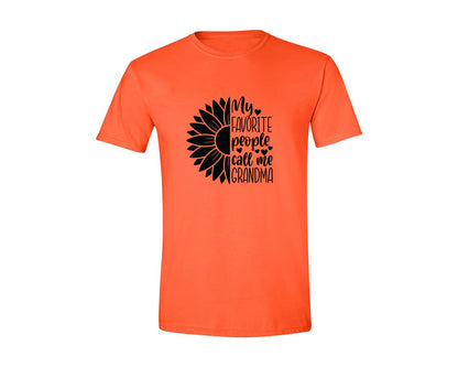 brand:Generic|color:Orange|Grandma Sunflower Grandma Graphic T-Shirt