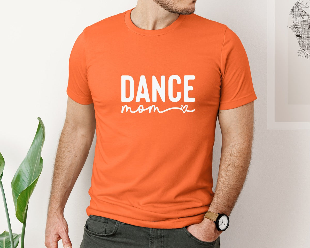 brand:Bella Canvas|color:Orange|Dance Mom Dancer Mama Cheer Mom Graphic T-Shirt