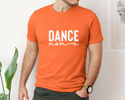 brand:Bella Canvas|color:Orange|Dance Mom Dancer Mama Cheer Mom Graphic T-Shirt