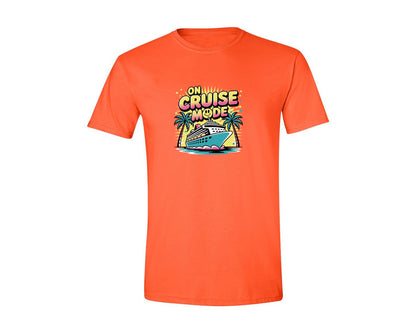 brand:Generic|color:Orange|Funny Cruise Ship One Cruise Mode Graphic T-Shirt