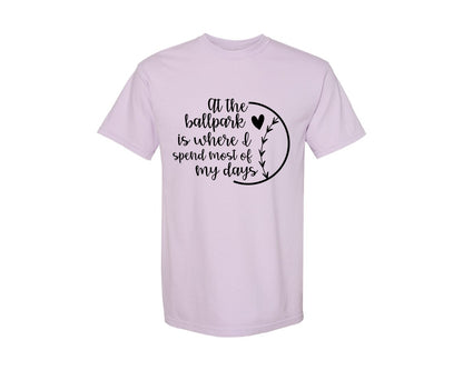 brand:Comfort Colors|color:Orchid|Baseball Mom Softball Mom 2 Graphic T-Shirt
