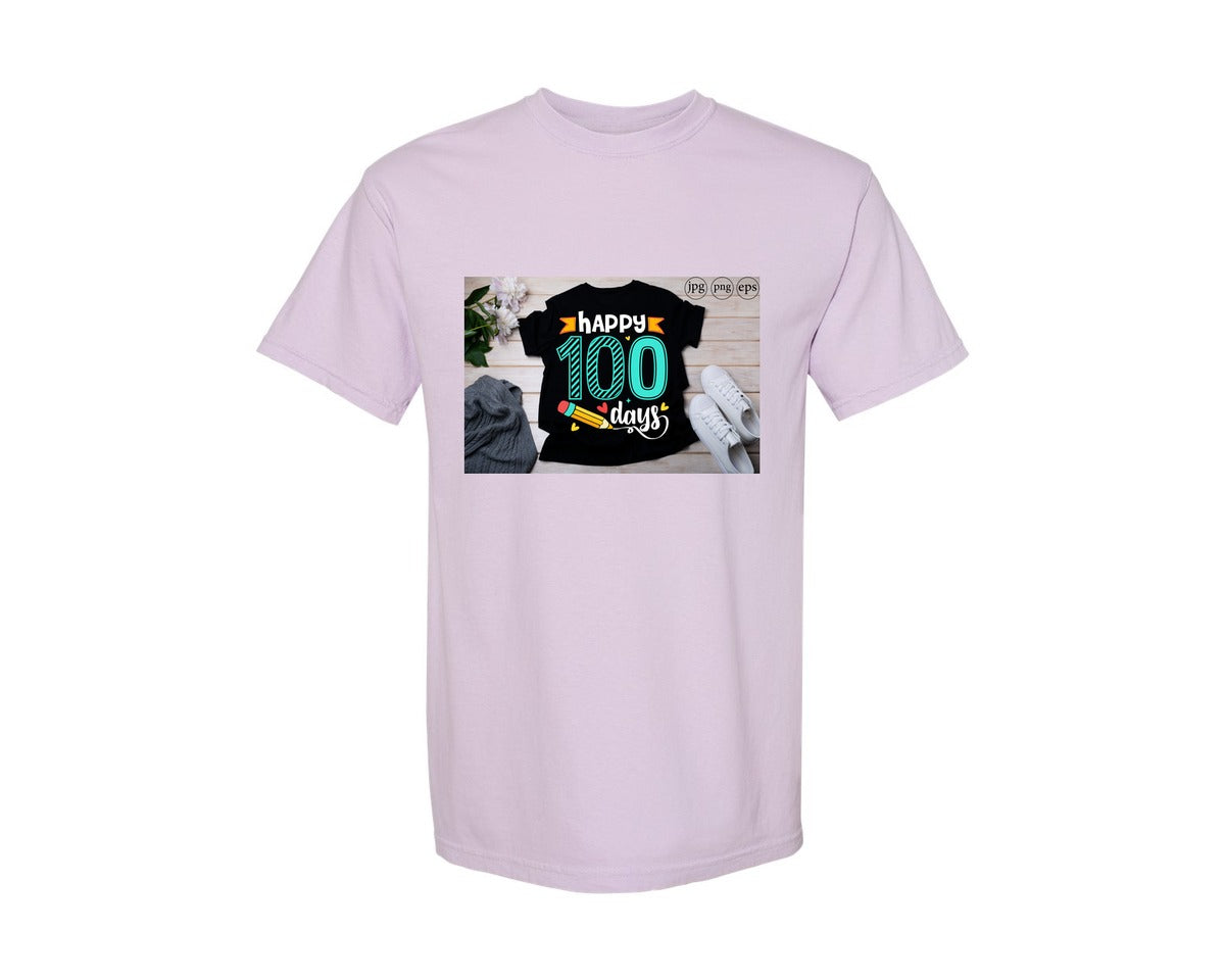 brand:Comfort Colors|color:Orchid|100 Days Of School Shirt 10 Graphic T-Shirt