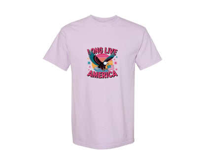 brand:Comfort Colors|color:Orchid|Long Live America Graphic T-Shirt