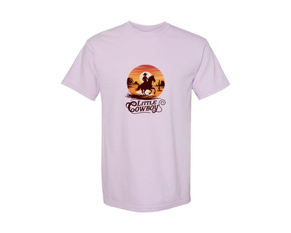 brand:Comfort Colors|color:Orchid|Little Cowboy Western Horse Riding 3 Graphic T-Shirt