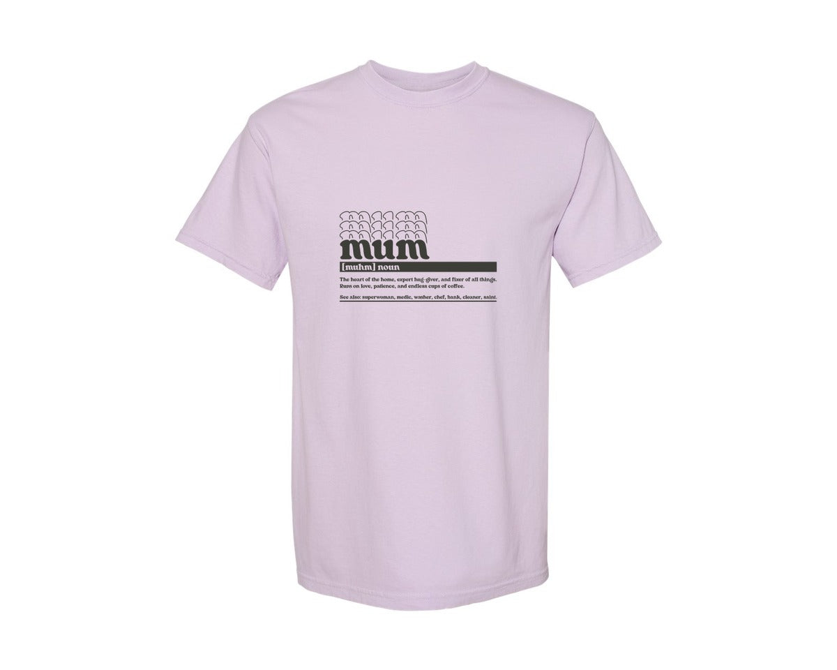 brand:Comfort Colors|color:Orchid|Mother Mum Funny Definition Graphic T-Shirt