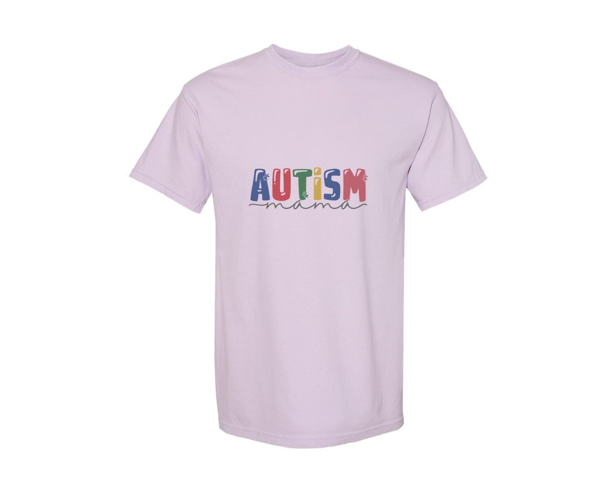 brand:Comfort Colors|color:Orchid|Autism Mama Autism Awareness Graphic T-Shirt