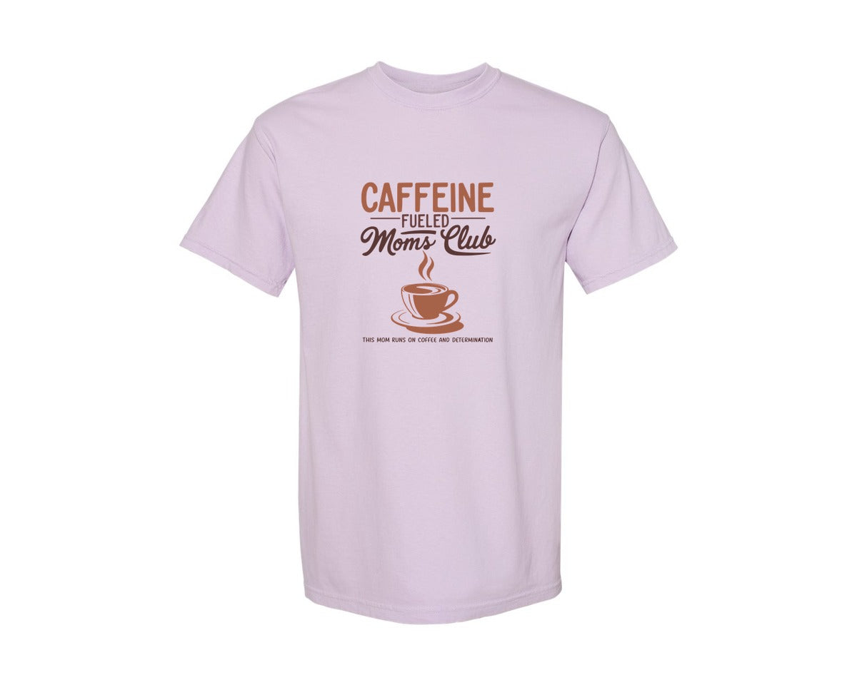 brand:Comfort Colors|color:Orchid|Coffee Mom Club Mothers Day Shirt Graphic T-Shirt