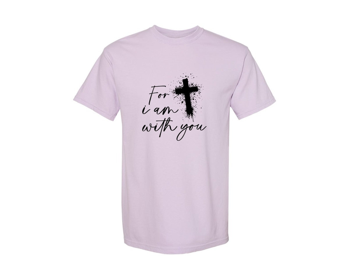 brand:Comfort Colors|color:Orchid|Fear Not Christianity Bible Graphic T-Shirt