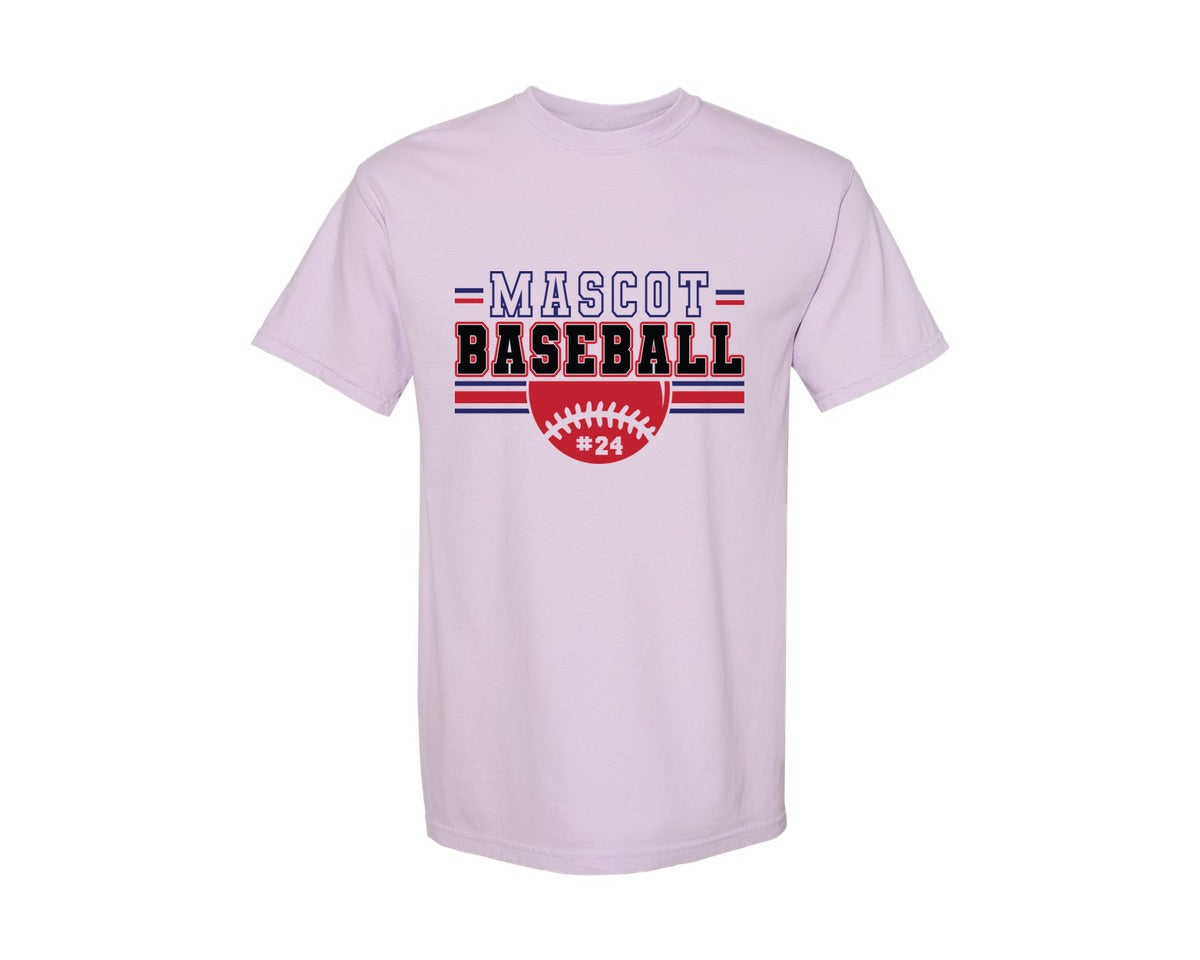 brand:Comfort Colors|color:Orchid|Baseball Shirt Baseball Team Graphic T-Shirt