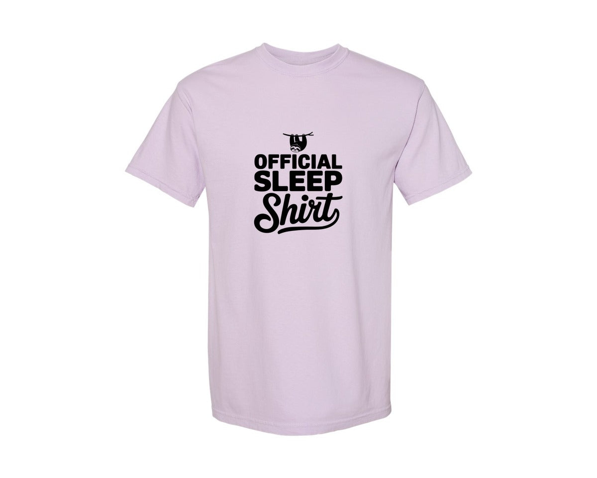 brand:Comfort Colors|color:Orchid|Official Sleep Shirt T Shirt Graphic T-Shirt