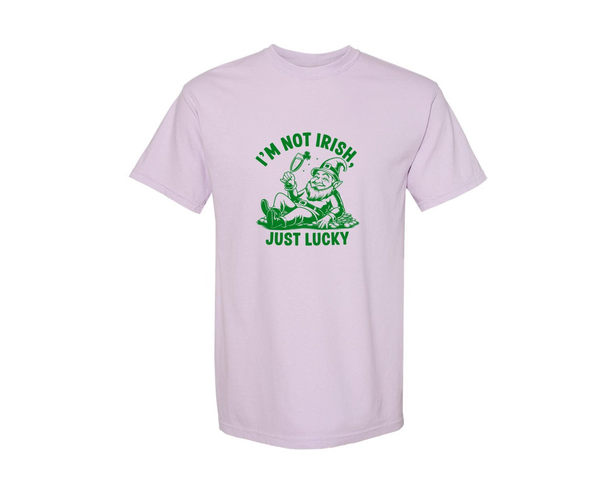 brand:Comfort Colors|color:Orchid|Im Not Irish Just Lucky Design Graphic T-Shirt