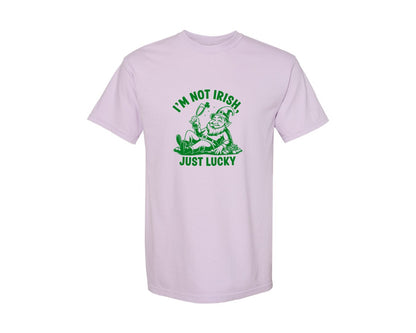 brand:Comfort Colors|color:Orchid|Im Not Irish Just Lucky Design Graphic T-Shirt
