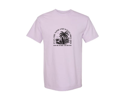 brand:Comfort Colors|color:Orchid|Wind And Waves Obey Him Mark 441 Graphic T-Shirt