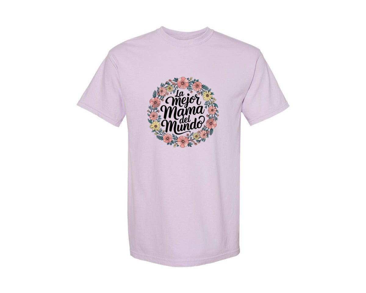 brand:Comfort Colors|color:Orchid|Spanish Mothers Day 5 Graphic T-Shirt