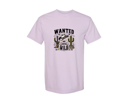 brand:Comfort Colors|color:Orchid|Western Wanted And Wild T Shirt Graphic T-Shirt