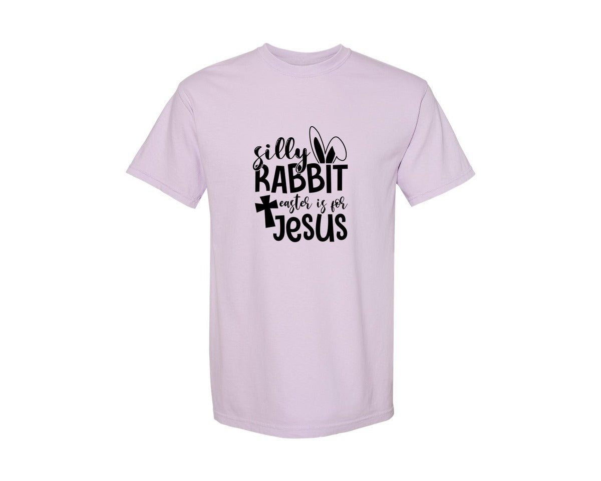 brand:Comfort Colors|color:Orchid|Silly Rabbit Easter Is For Jesus Ea Graphic T-Shirt