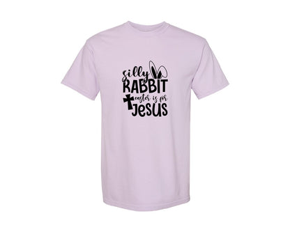 brand:Comfort Colors|color:Orchid|Silly Rabbit Easter Is For Jesus Ea Graphic T-Shirt