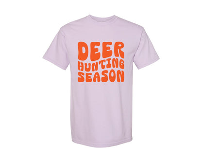 brand:Comfort Colors|color:Orchid|Retro Deer Hunting Season Design 2 Graphic T-Shirt